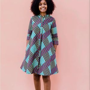 NWOT Zuri Horizon Dress Small Cotton Kitenge